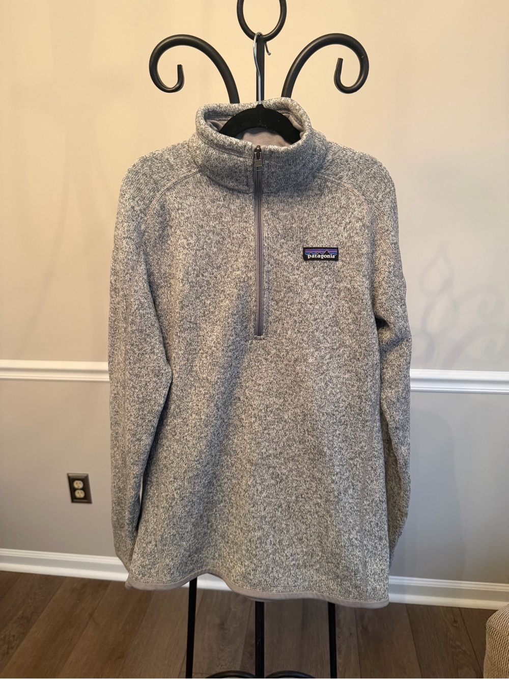 Patagonia Better Sweater Quarter Zip Fleece Pullover Small Heather Gray